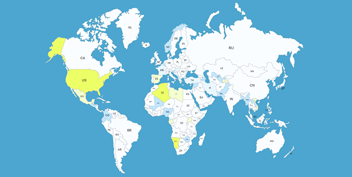 Interactive World by Countries Map WordPress Plugin