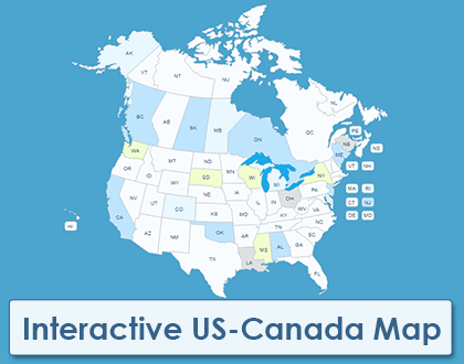 Interactive US-Canada Map