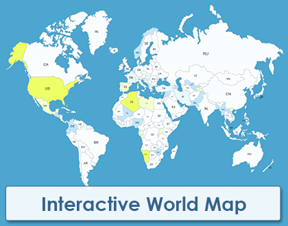 Interactive World Map by Countries