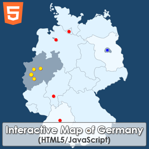 Interactive Map of Germany HTML5 JavaScript