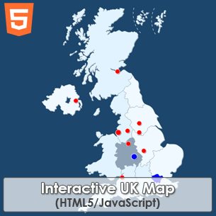 Interactive UK Map HTML5 JavaScript