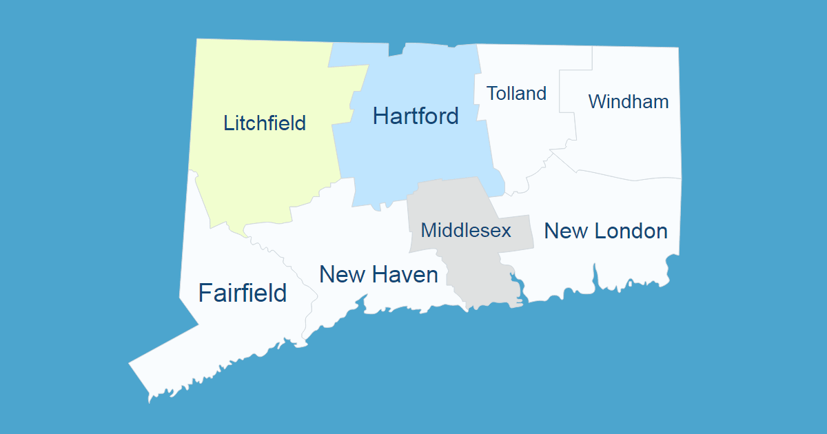 map connecticut interactive states